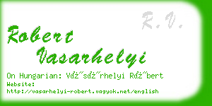 robert vasarhelyi business card